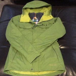 Burton ski jacket lime green